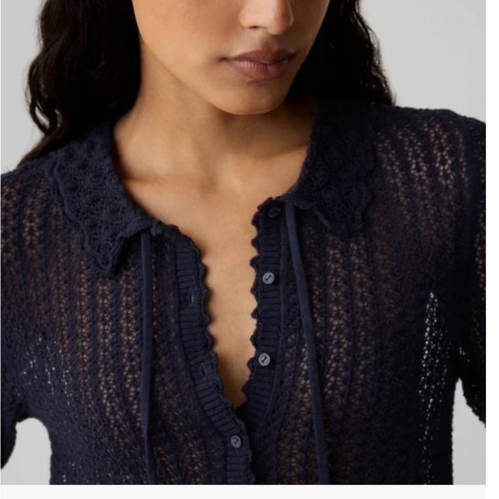 Gap & DOEN linen cardigan sweater - Picture 4 of 5
